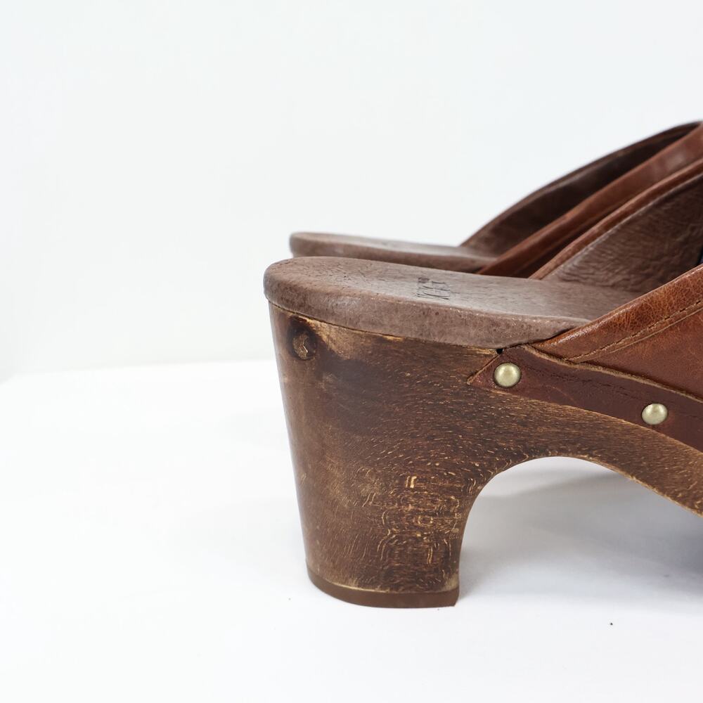 UGG Women's Abbie UGG Leather Clogs Brown Size US 6 EU 37 - Picture 7 of 12